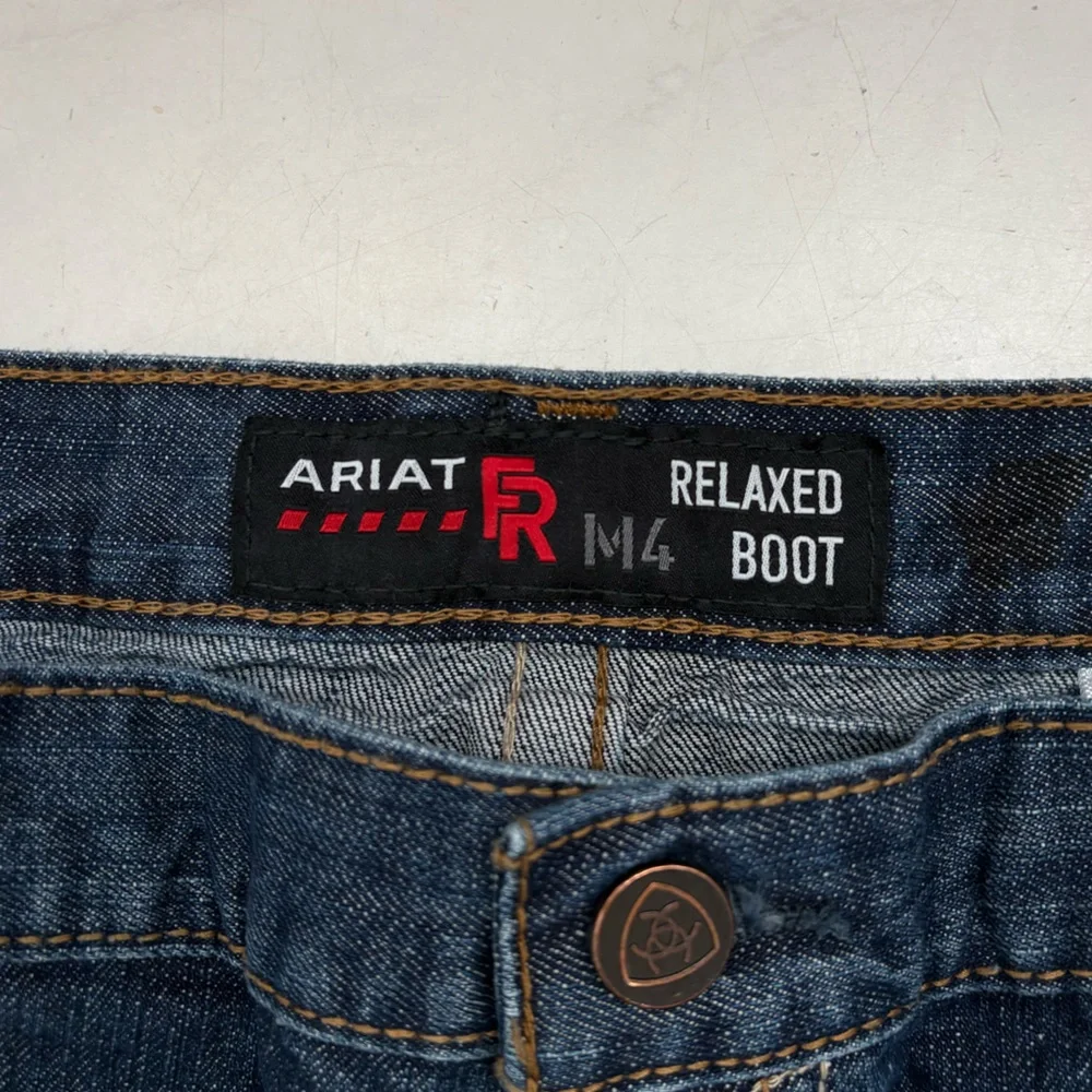 Ariat Men’s 42 M4 FR Relaxed Boot Jean Western Denim Workwear Utility Cowboy